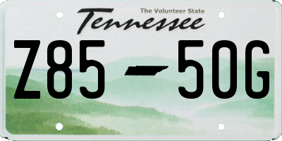 TN license plate Z8550G