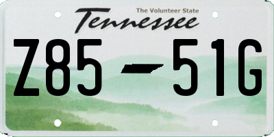 TN license plate Z8551G