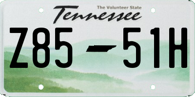 TN license plate Z8551H