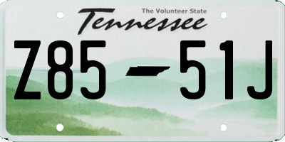 TN license plate Z8551J