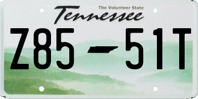TN license plate Z8551T