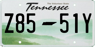 TN license plate Z8551Y