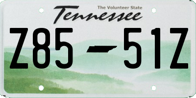TN license plate Z8551Z