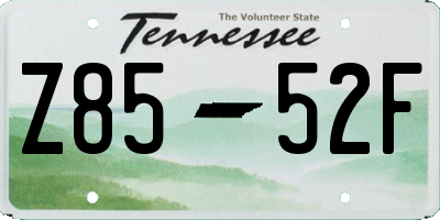 TN license plate Z8552F