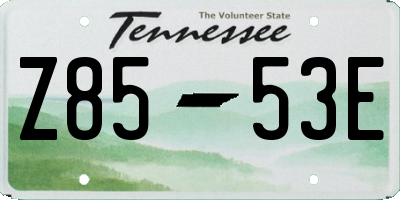 TN license plate Z8553E
