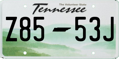 TN license plate Z8553J