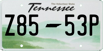 TN license plate Z8553P