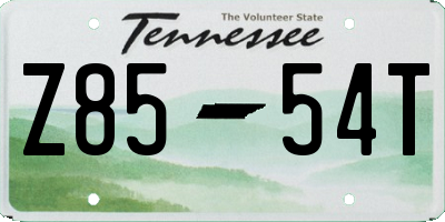 TN license plate Z8554T
