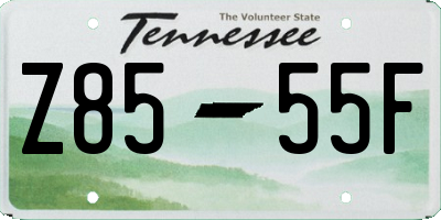 TN license plate Z8555F