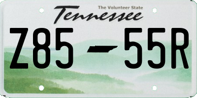 TN license plate Z8555R