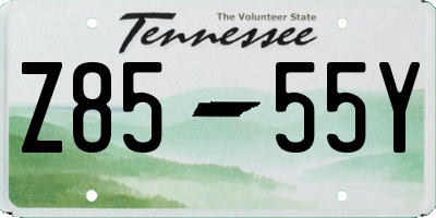 TN license plate Z8555Y
