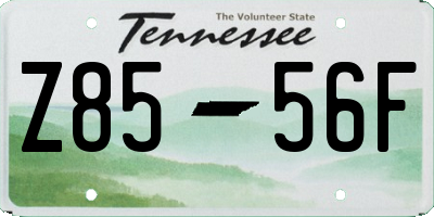TN license plate Z8556F