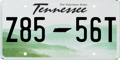 TN license plate Z8556T