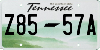 TN license plate Z8557A