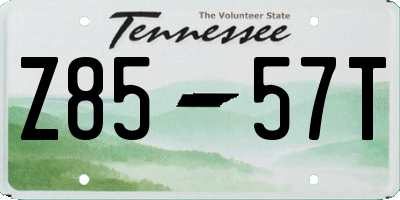 TN license plate Z8557T