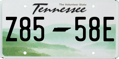 TN license plate Z8558E