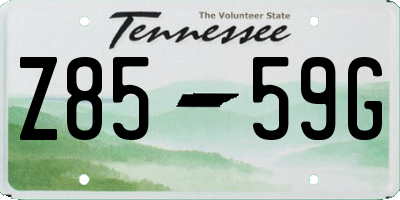 TN license plate Z8559G