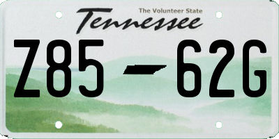 TN license plate Z8562G