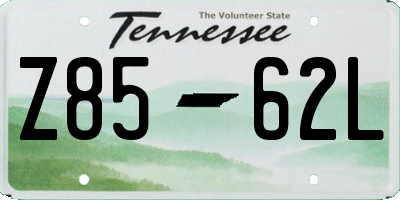 TN license plate Z8562L