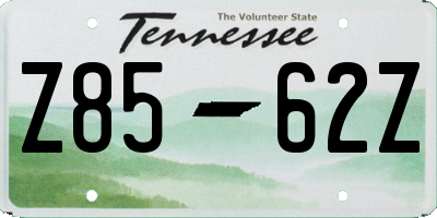 TN license plate Z8562Z