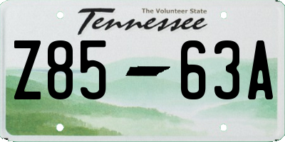TN license plate Z8563A