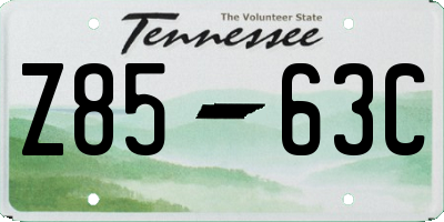 TN license plate Z8563C