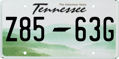TN license plate Z8563G