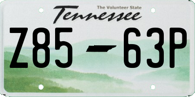 TN license plate Z8563P