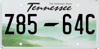TN license plate Z8564C