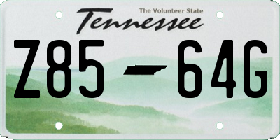 TN license plate Z8564G