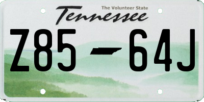 TN license plate Z8564J