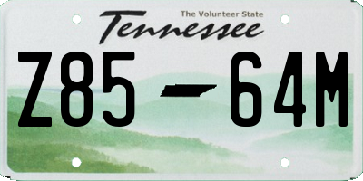 TN license plate Z8564M