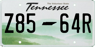 TN license plate Z8564R