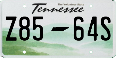 TN license plate Z8564S