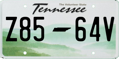 TN license plate Z8564V