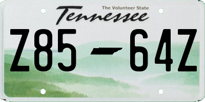 TN license plate Z8564Z