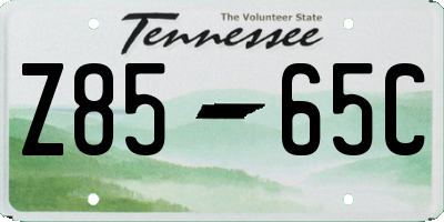 TN license plate Z8565C