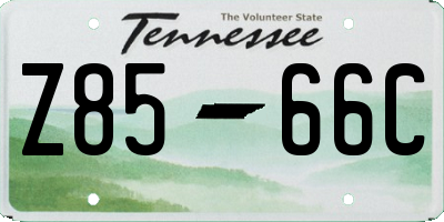 TN license plate Z8566C