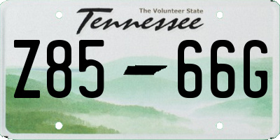 TN license plate Z8566G