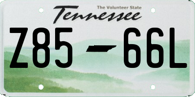 TN license plate Z8566L