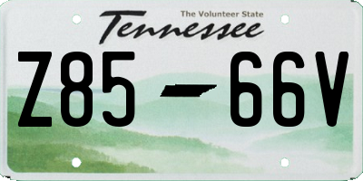 TN license plate Z8566V