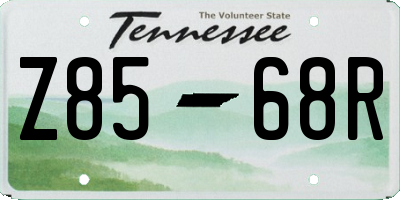 TN license plate Z8568R