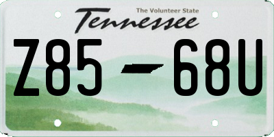 TN license plate Z8568U