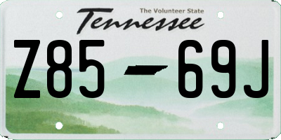 TN license plate Z8569J