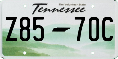 TN license plate Z8570C