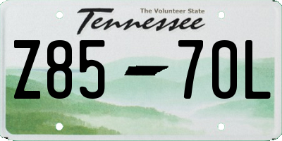 TN license plate Z8570L
