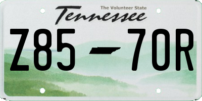 TN license plate Z8570R