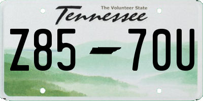 TN license plate Z8570U