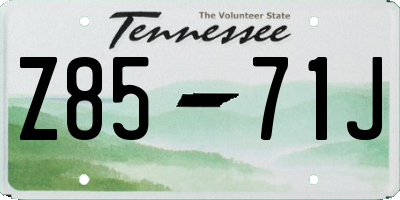 TN license plate Z8571J