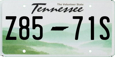 TN license plate Z8571S